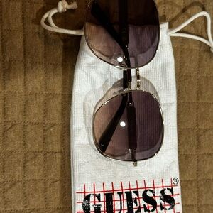 Guess Gold Frame Sunglasses with Dark Lenses